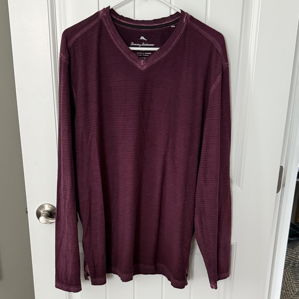 Tommy Bahama Burgundy V-Neck Shirt